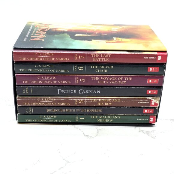 The Chronicles of Narnia Box Set CS Lewis Paperback 1995 Books 1 - 7 Scholastic - Picture 3 of 9